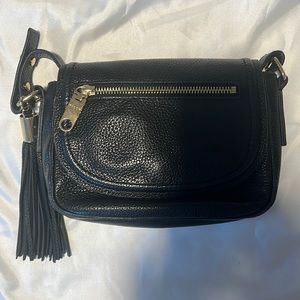 Black leather Milly crossbody bag